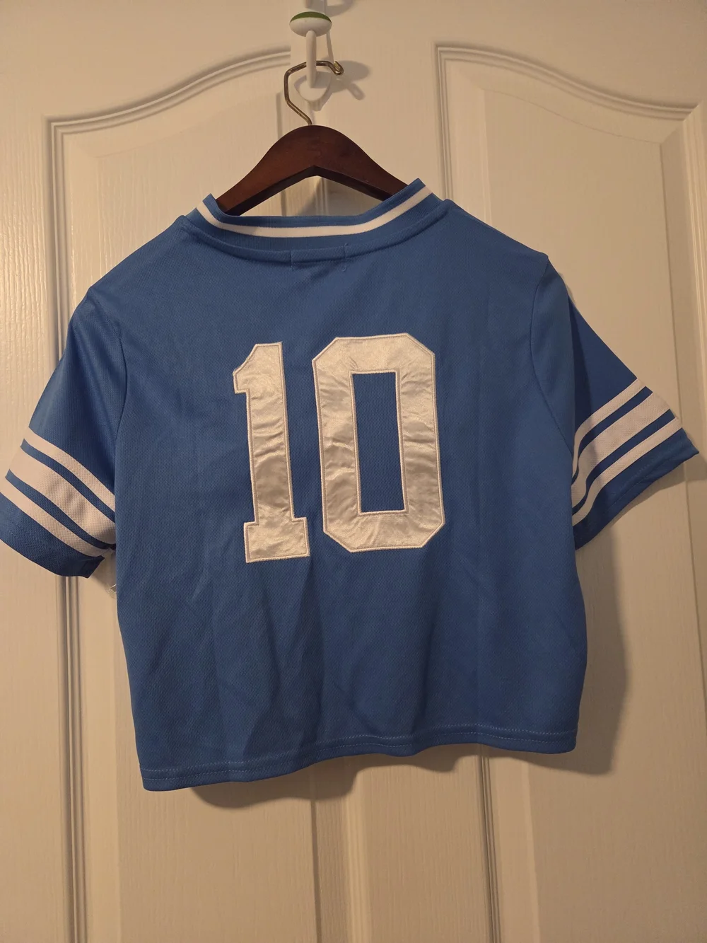 Italia Blue Girls' Cropped Tee with Flag Patch